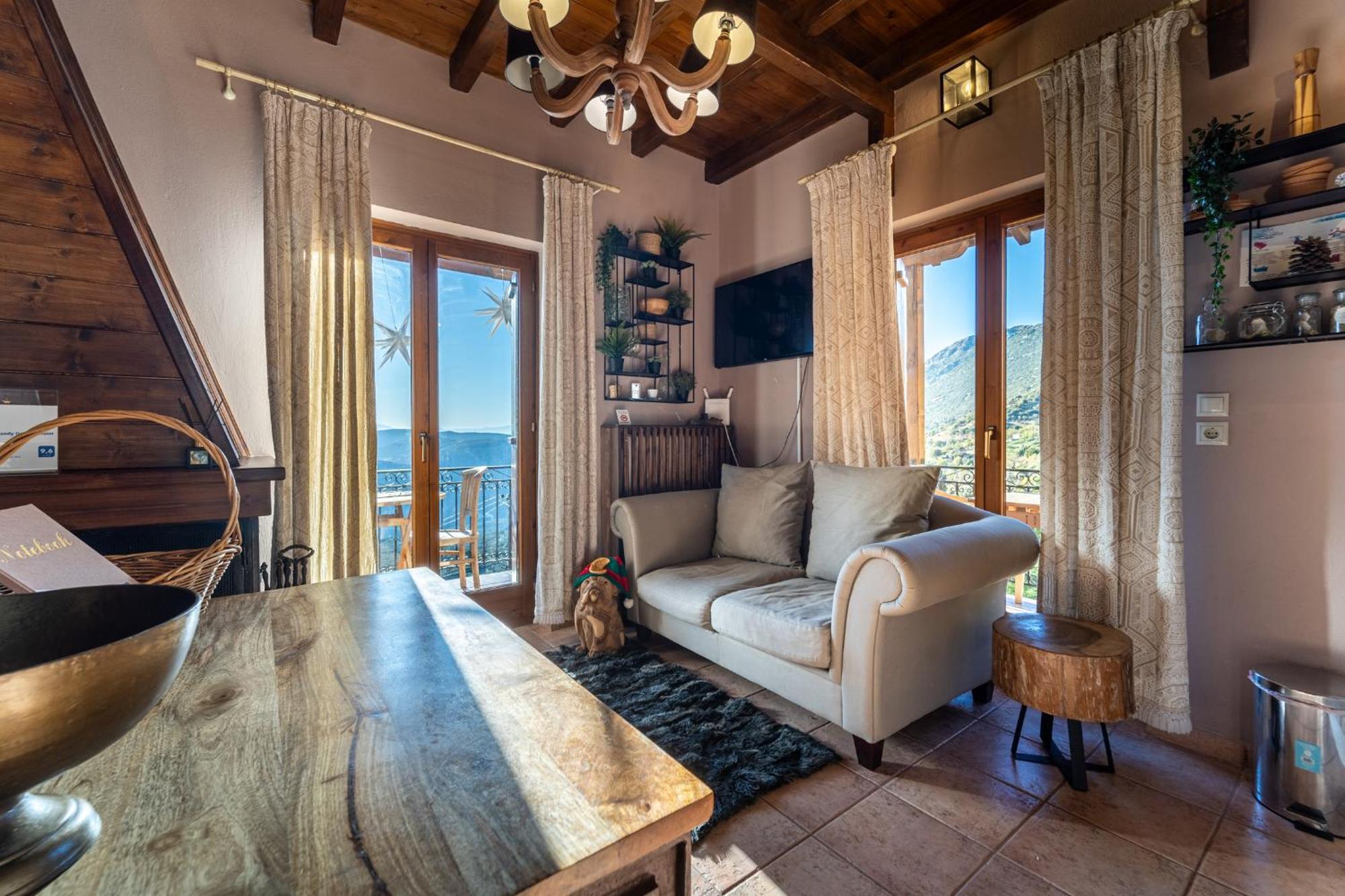 Rock Dandy Deluxe Chalet In Arachova - Delphi, Sauna, Prv Parking, Amazing View Exterior photo